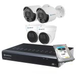 4K Spotlight Outdoor Cameras 2 dome 8ch nvr system