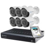 6 5MP Outdoor Business & Home Security Cameras with 8CH NVR, 4TB HDD - 8P6B5R4T