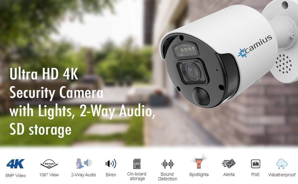 2 X 4K Poe Security Camera, 2 X 2K Dome Camera, Powerful 128Mbps 8 Channel Nvr System With 4Tb Hdd 9 SPOT828A R features 970 600 a content 03192022