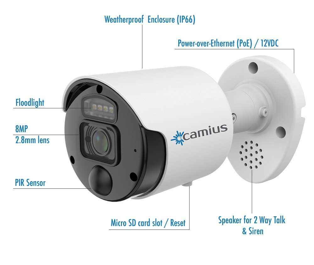 2 X 4K Poe Security Camera, 2 X 2K Dome Camera, Powerful 128Mbps 8 Channel Nvr System With 4Tb Hdd 7 SPOT828A R features NO MODEL 03212022