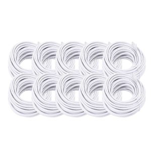 10-pack 60-Feet Cat5E UTP network ethernet cable for PoE cameras