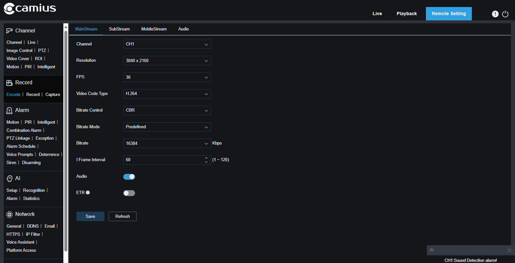 Camius IPVAULT1128PR web audio enabled mainstream 47kb