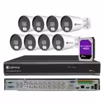 4K 16 Channel DVR Camera System with 8 Outdoor BNC Cameras - 4TB DVR