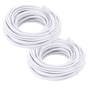 Camius 100ft Cat5E UTP network ethernet cable for PoE cameras (2-pack)