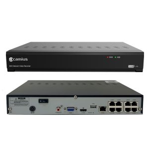 8 Channel NVR Recorders with 4K Resolution and 8 Built-In PoE Ports