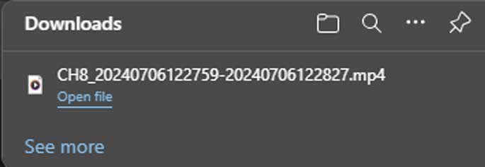 Saved to dowload mp4