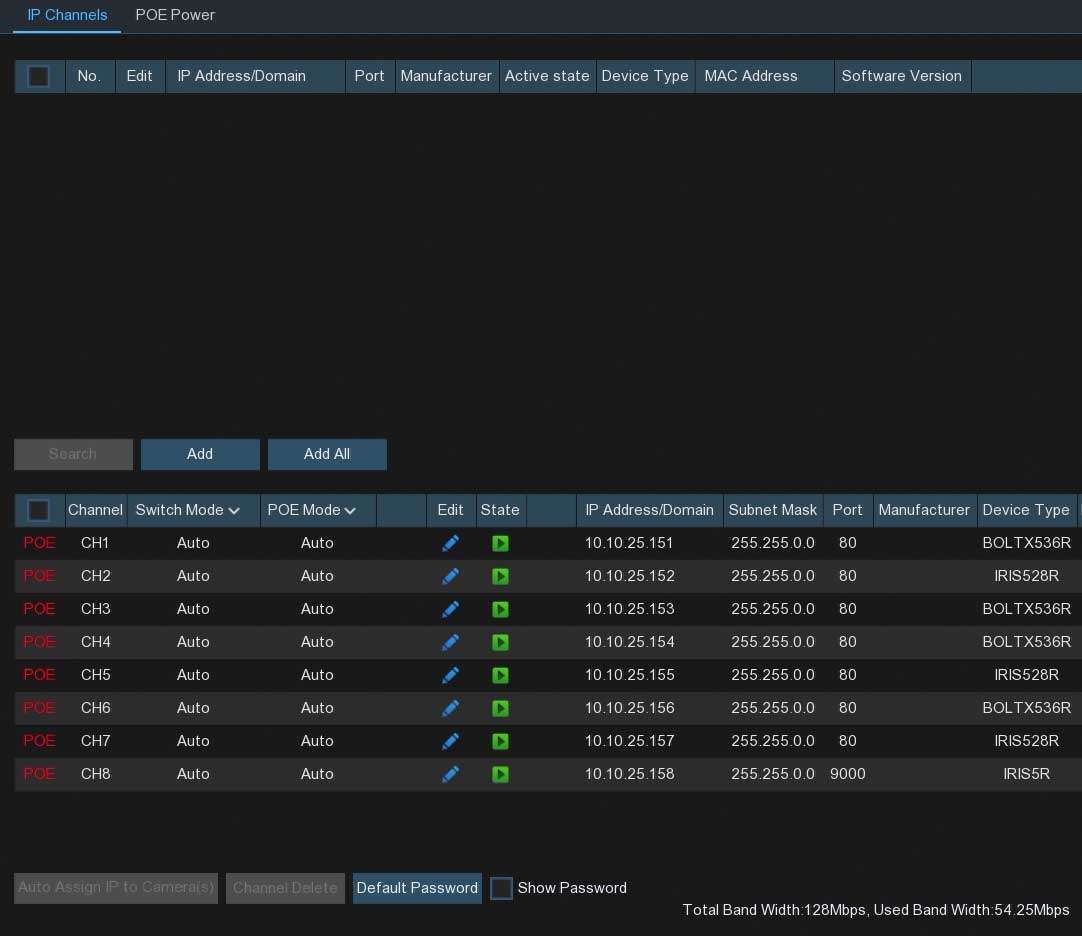 1128pr 8 cameras channel view WEB BOLTX536R