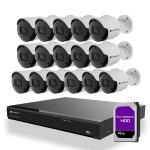 Camius SuperHD 16 Camera Outdoor Surveillance System with PoE NVR 16 Channel - poe surveillance system