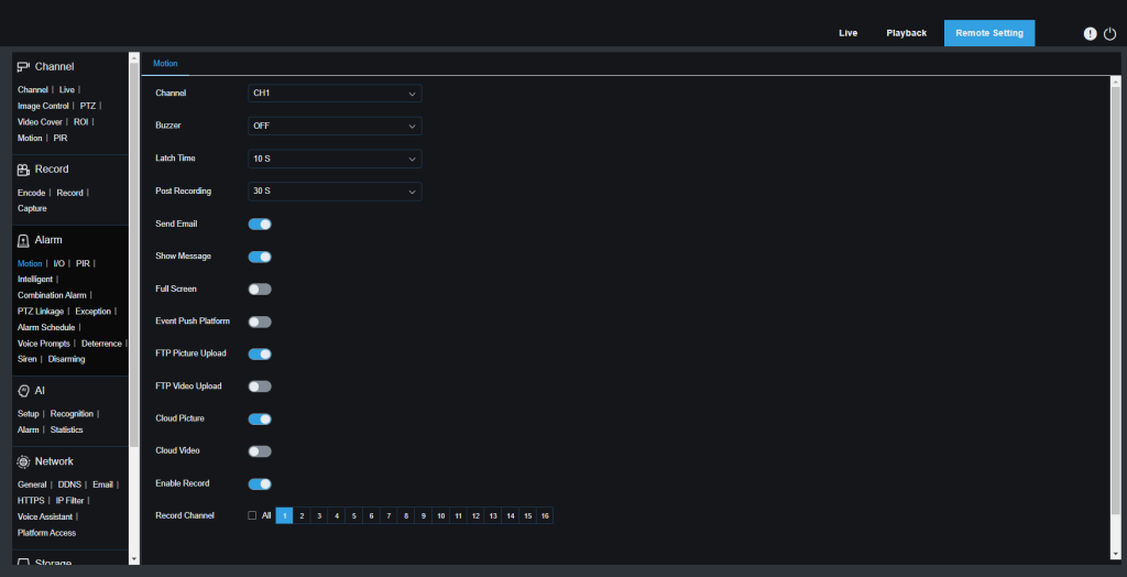 2320PR SPOT828A RB Alarm Motion