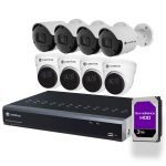 8 IP Camera System For Business with PoE NVR, 2K - 3TB HDD