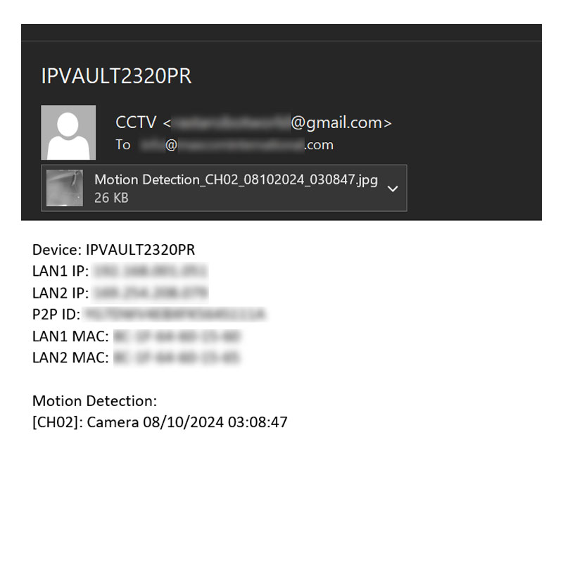 Email Notifications received
