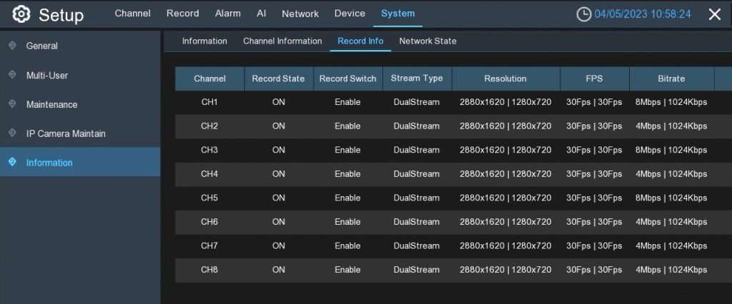 With H.265, you can save up to 50% on storage space while improving bandwidth efficiency, making it ideal for an eight-channel 4K security NVR and internal hard drive storage. Additionally, the NVR allows you to control Camius camera audio settings.