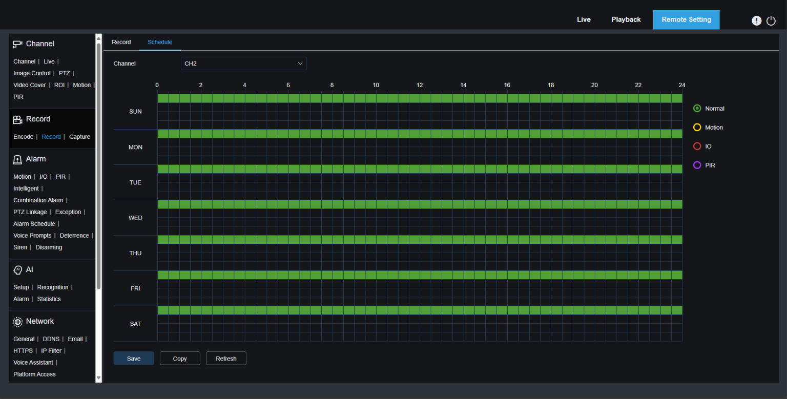 2320PR Record Schedule Normal