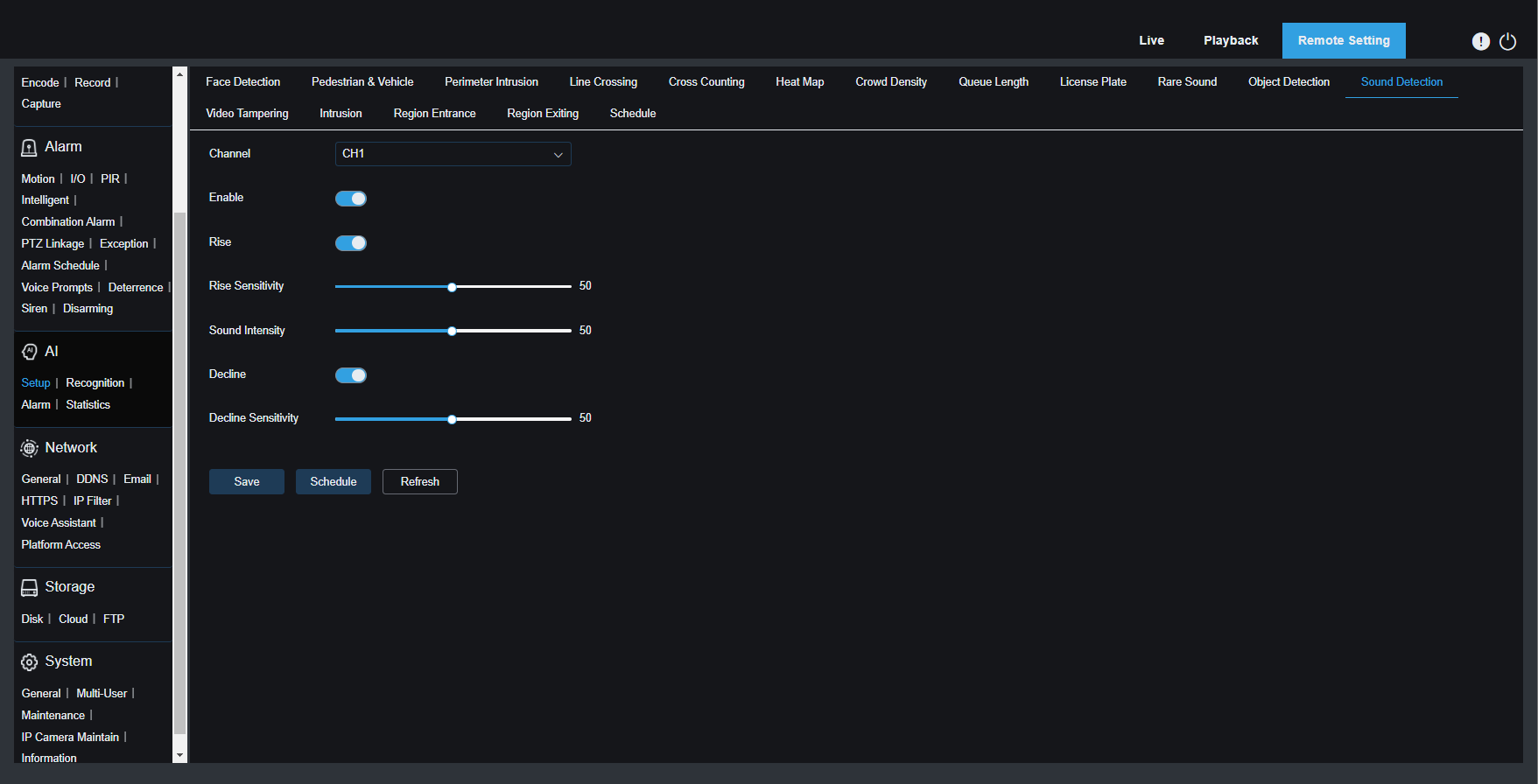 2320PR SPOT828A RB AI SETUP Sound Detection