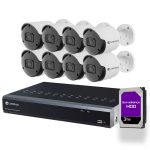 5MP 8 Camera Outdoor Surveillance System with with 3TB NVR - best nvr camera system for home