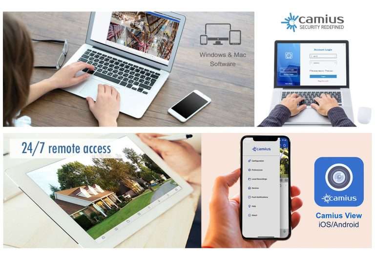 How can I watch live security cameras by Camius?