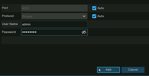 Add Cameras from Another DVR in the LAN