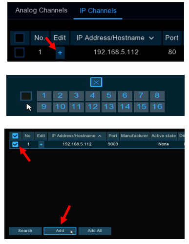 Add Cameras from Another DVR in the LAN