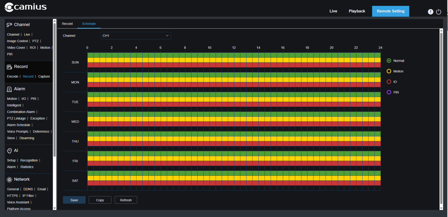 Record Record Schedule