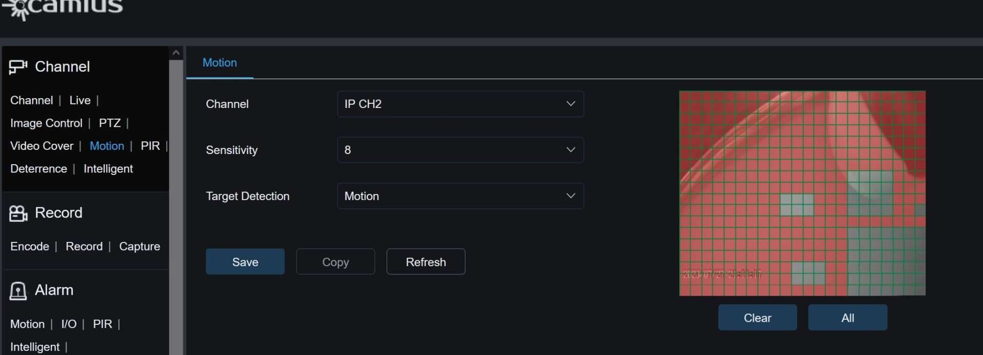 TRIVAULT4K184R2 motion zones setup IP cameras scaled