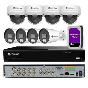 Camius 8 4K Analog Security Cameras with DVR 12 Channel, 4TB