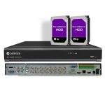 16 Channel DVR with Hard Drive Storage 16TB - 4K Hybrid DVR For business