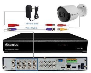 4K 8 Channel DVR Camera System With 4 Analog Outdoor Cameras, 4TB Hard Drive