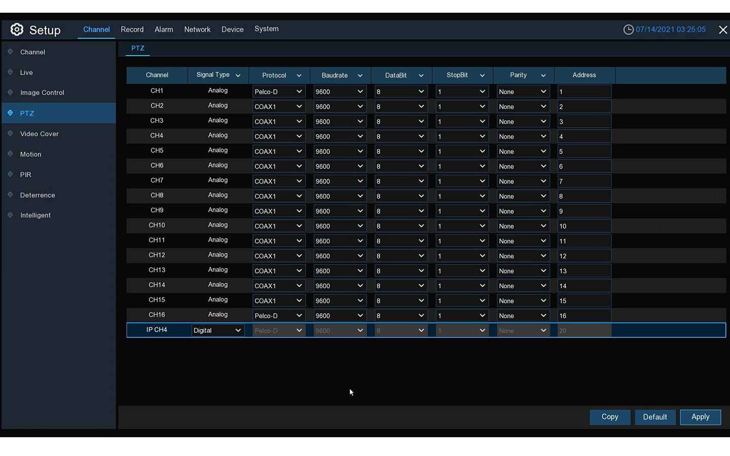 Guide-to-Camius-4K-DVR-with-PTZ-Control​---PTZ ip AND ANALOG-TRIVAULT4K2168R-WEB
