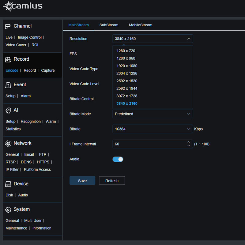 8 Million Pixels with Camius 4K Spotlight PoE Security Camera