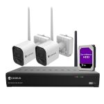 Camius 4K Wireless Camera System with NVR | 2 Battery Operated Cameras | 3TB HDD