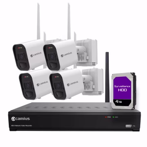 Camius 4K 4 Camera Wireless Security System, 4TB Commercial Grade 8 Channel NVR Wi Fi HaLow Long Range Signal