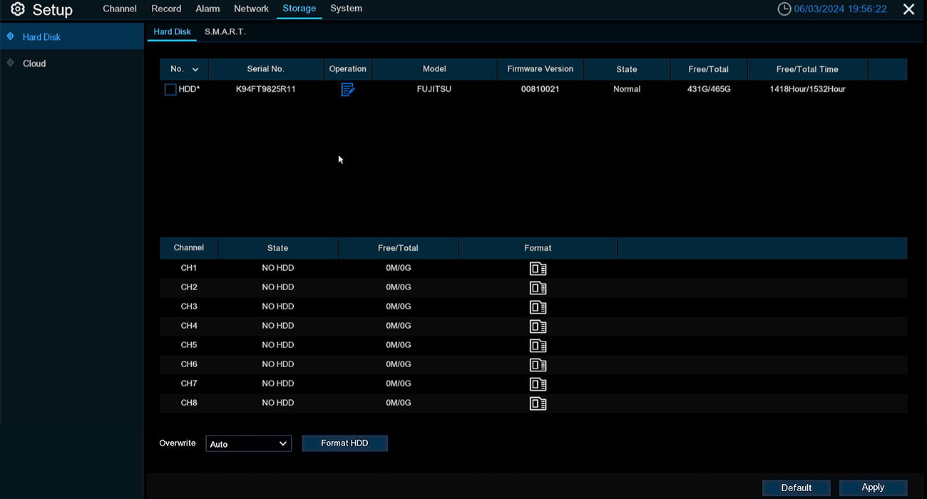 Camius wireless NVR - storage - disk