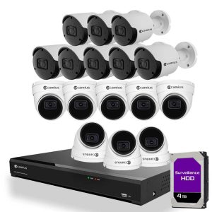 Camius 2K 16 Channel Security Camera System with PoE NVR, 4TB