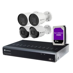 PoE Security Camera System 4K NVR 8 Channel and 4 Cameras Camius