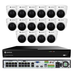 Camius 16 PoE Dome NVR Surveillance Camera System for Business