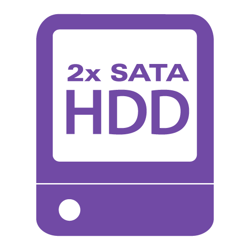 2x SATA HDD