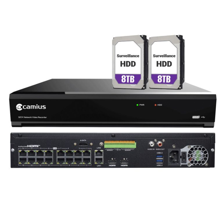Upgrade Your Security to Camius Professional NVR 32 Channel with AI, 4K, RAID, 4 Bay Storage