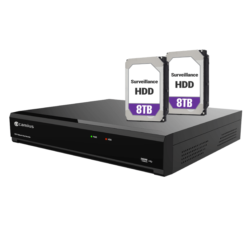 Camius Professional NVR 32 Channel - 640 Mbps, RAID, 4 Bay SATA - 16TB Storage Included