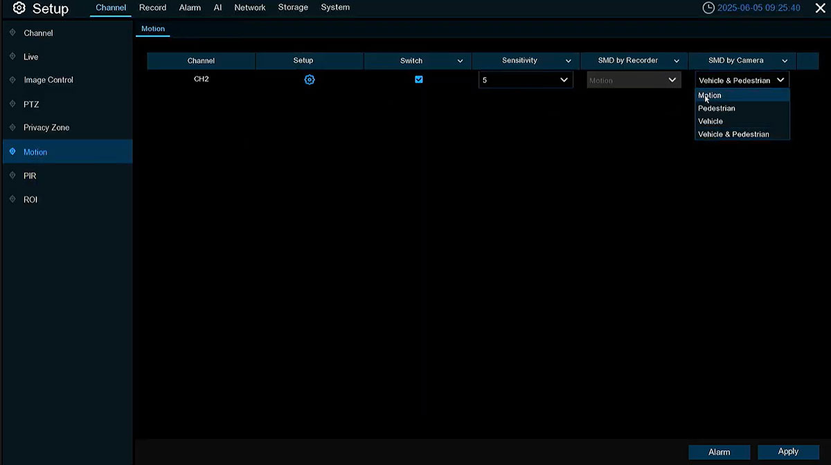 License Plate HDMI UI Channel Channel Motion