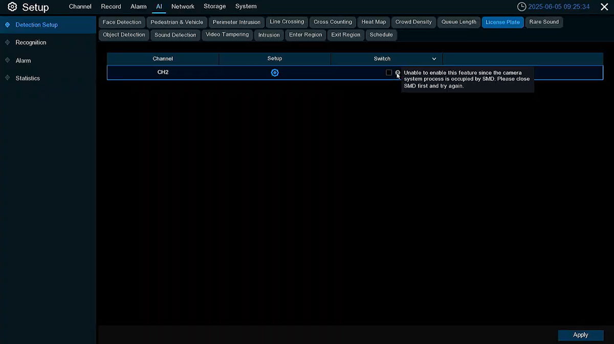 License Plate Detection - tiurn off SMD