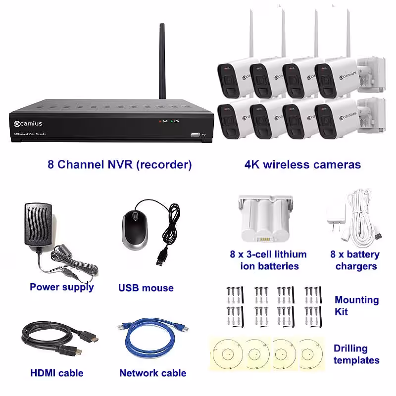 Complete 8 Camera Wireless Security System Kit