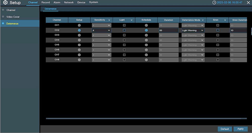Can I turn off the siren and lights in Camius wireless security cameras? 