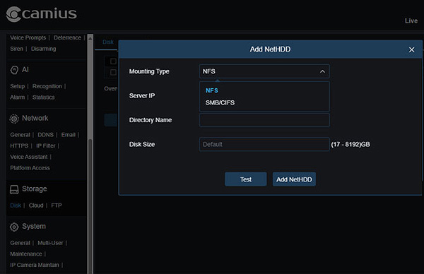 Camius NVR NAS Setup: How to Upload NVR Recordings to NAS Storage