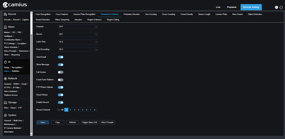 AI PoE Dome Security Camera with Smart Analytics
