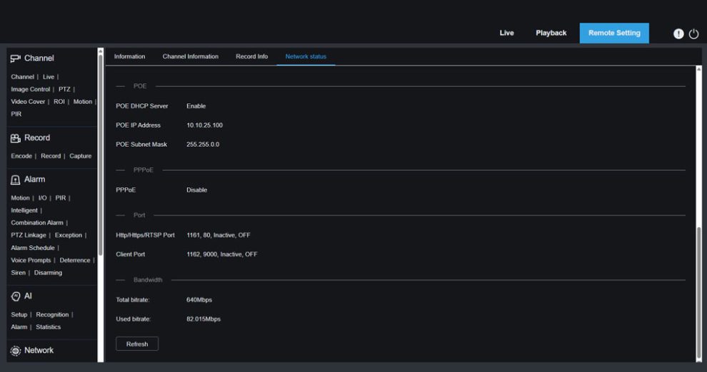 32 CHANNEL NVR bandwidth 640 mbps Camius