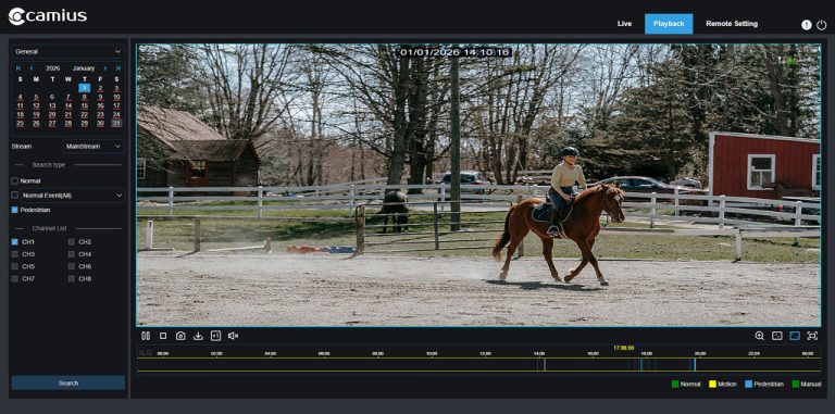 Wireless camera system with playback