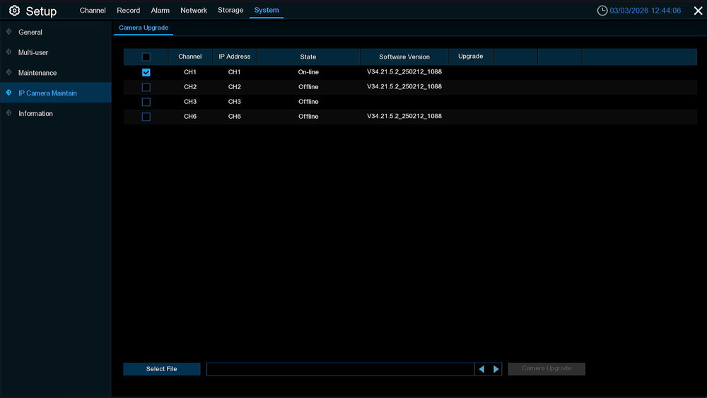 Wireless system WF4KC2 FW upgrade 1 web